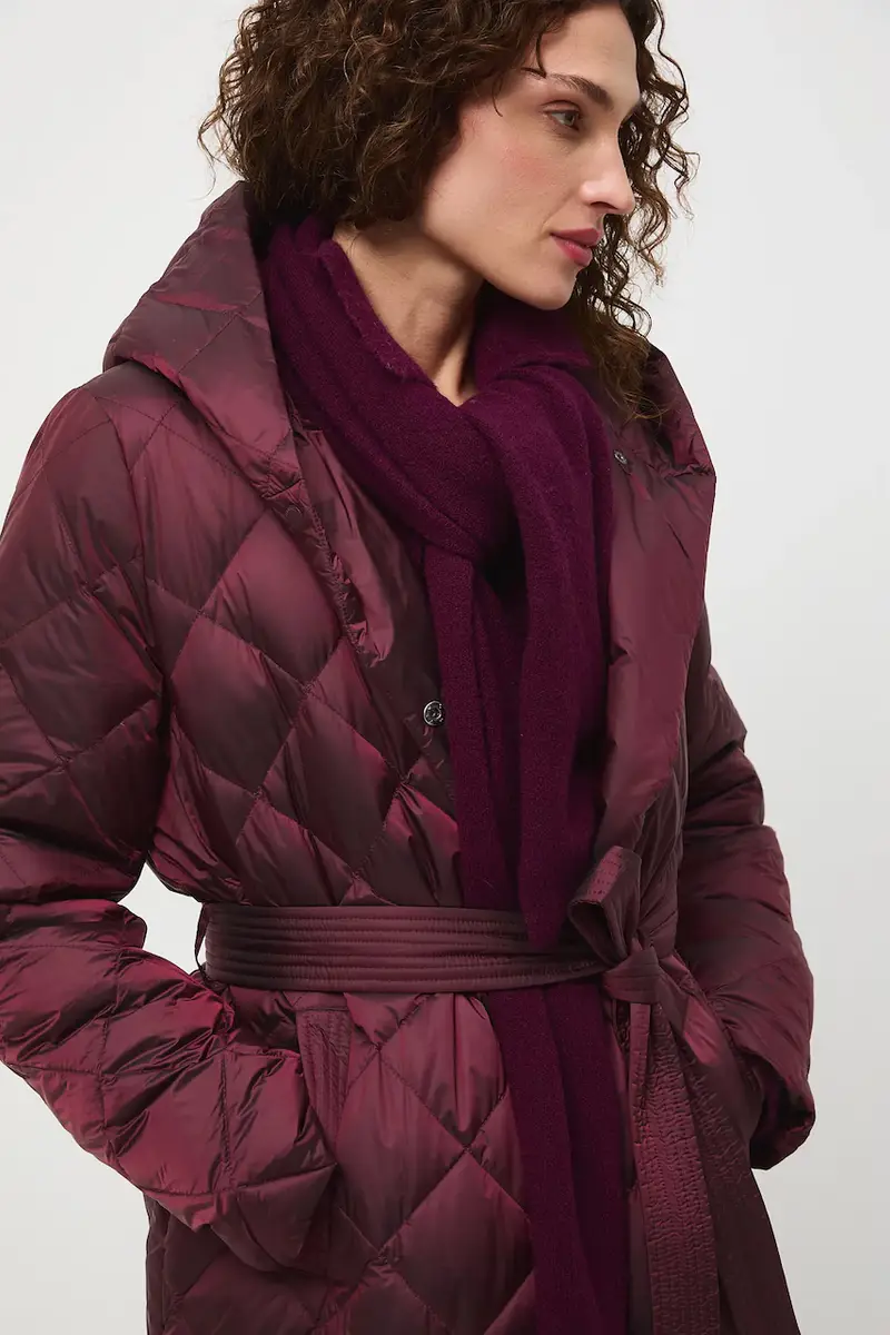 cappoto in piuma-piumino Granata miniatura 4