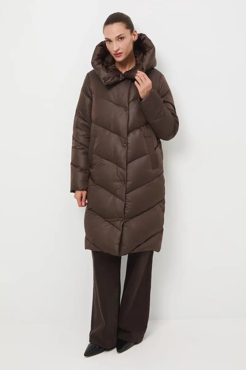 cappoto in piuma-piumino Marrone miniatura 2