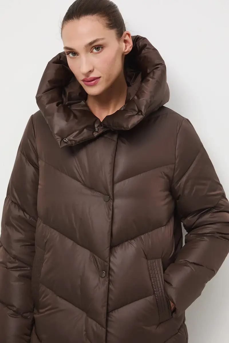 cappoto in piuma-piumino Marrone miniatura 4