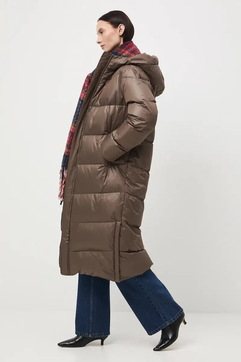 cappoto in piuma-piumino Marrone miniatura 4