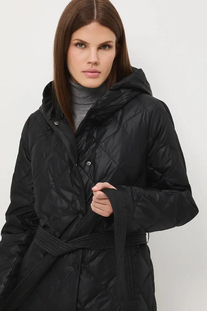 cappoto in piuma-piumino Nero miniatura 4