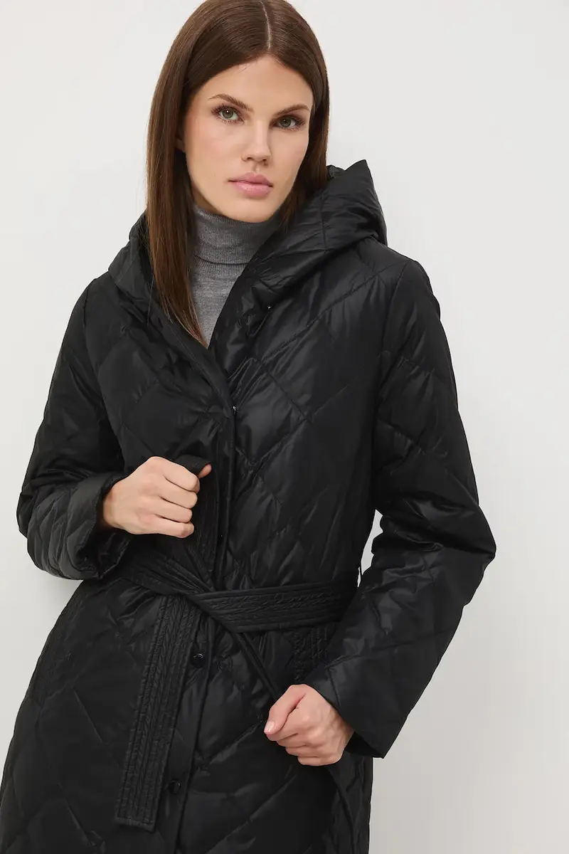 cappoto in piuma-piumino Nero miniatura 5