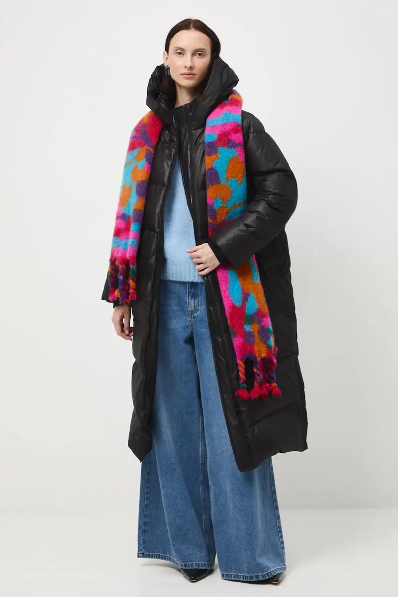 cappoto in piuma-piumino Nero miniatura 2