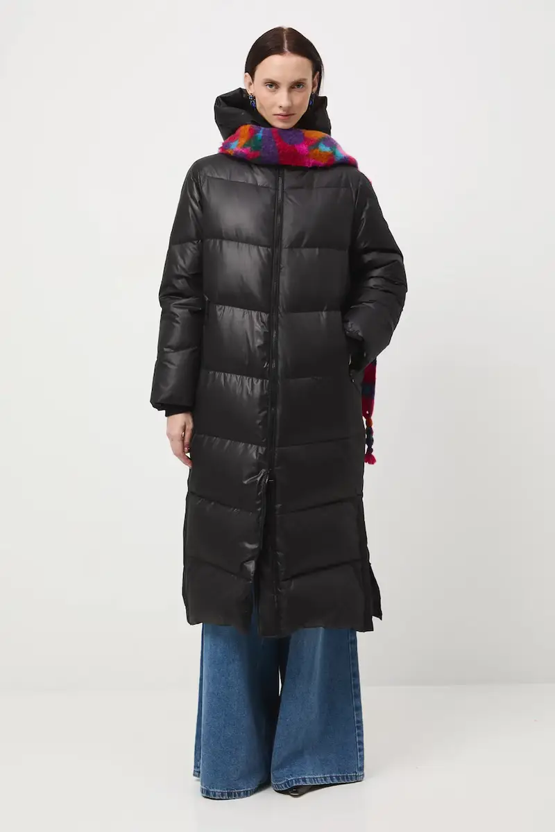 cappoto in piuma-piumino Nero miniatura 4