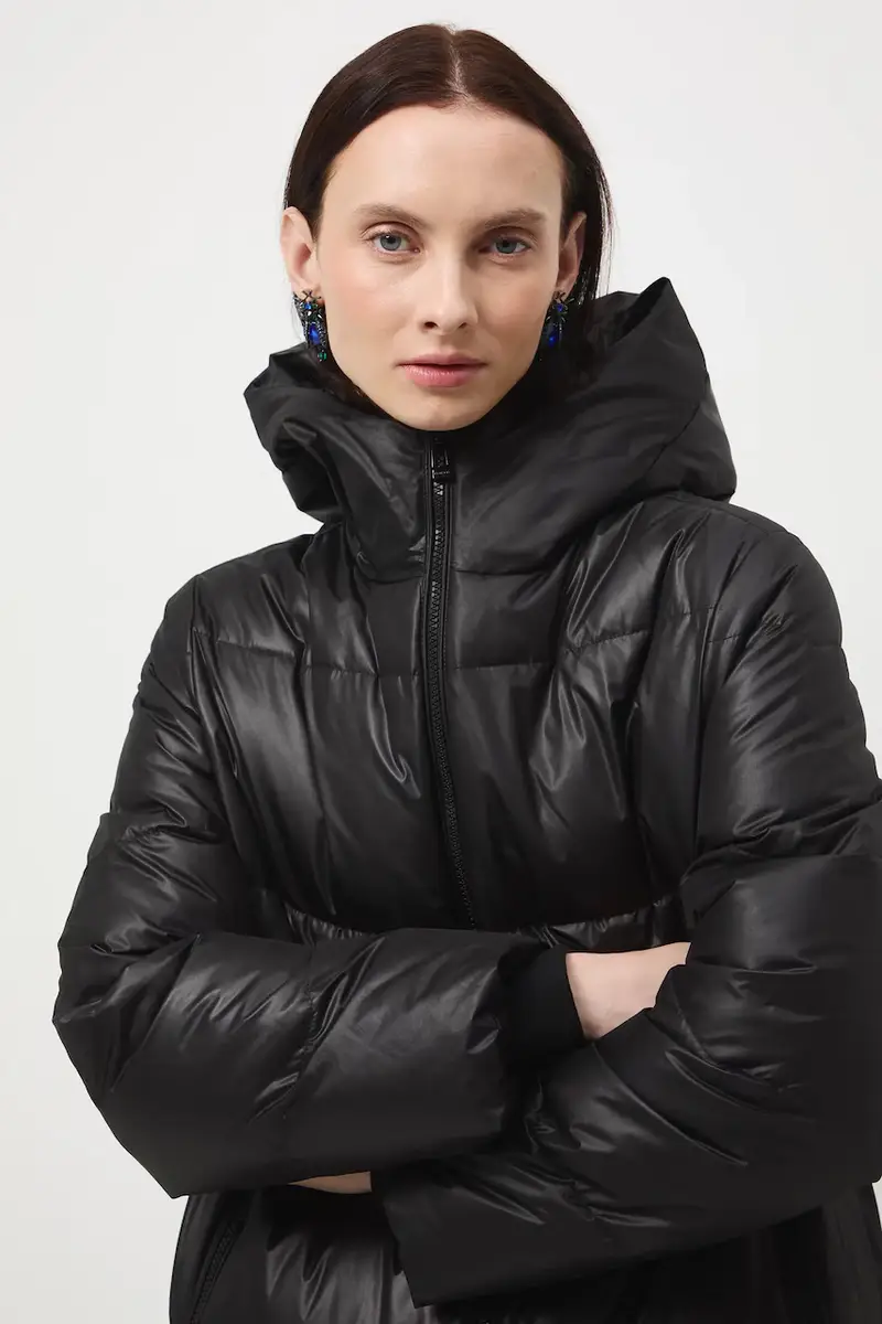 cappoto in piuma-piumino Nero miniatura 5