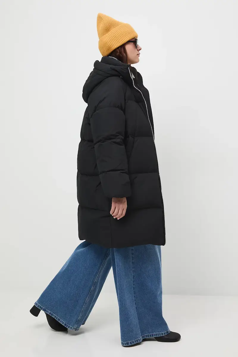 cappoto in piuma-piumino Nero miniatura 2