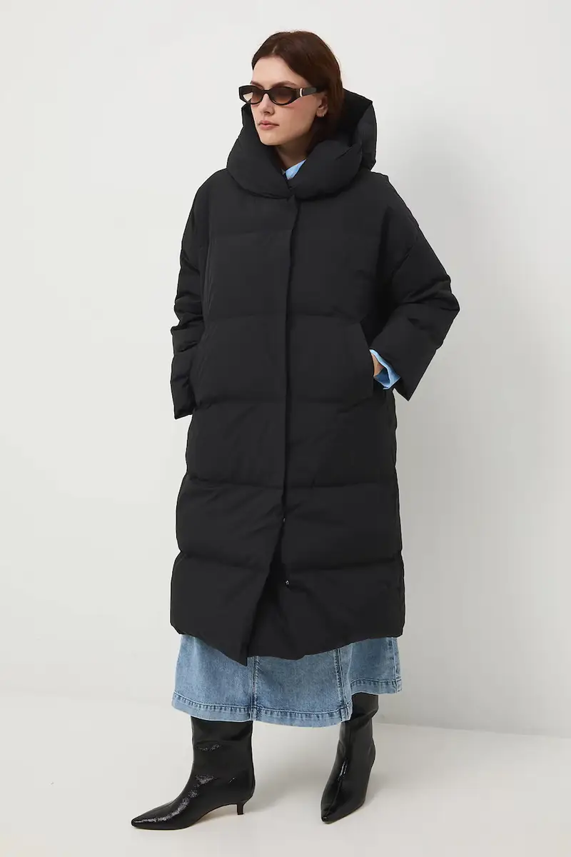 cappoto in piuma-piumino Nero miniatura 4