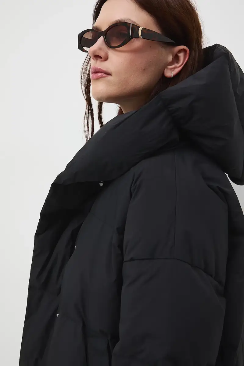 cappoto in piuma-piumino Nero miniatura 5