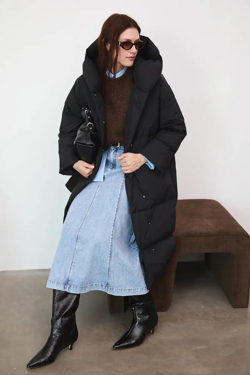 cappoto in piuma-piumino Nero