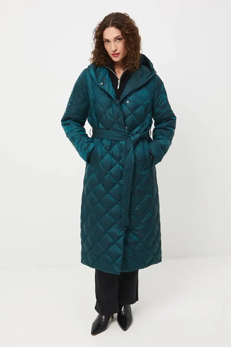 cappoto in piuma-piumino Turchese miniatura 2