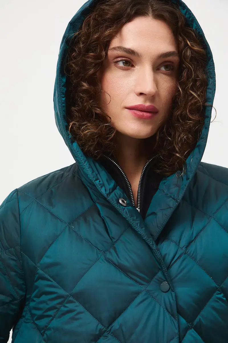 cappoto in piuma-piumino Turchese miniatura 5