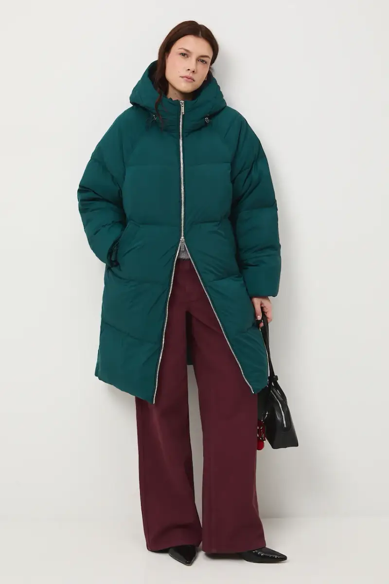 cappoto in piuma-piumino Turchese miniatura 2