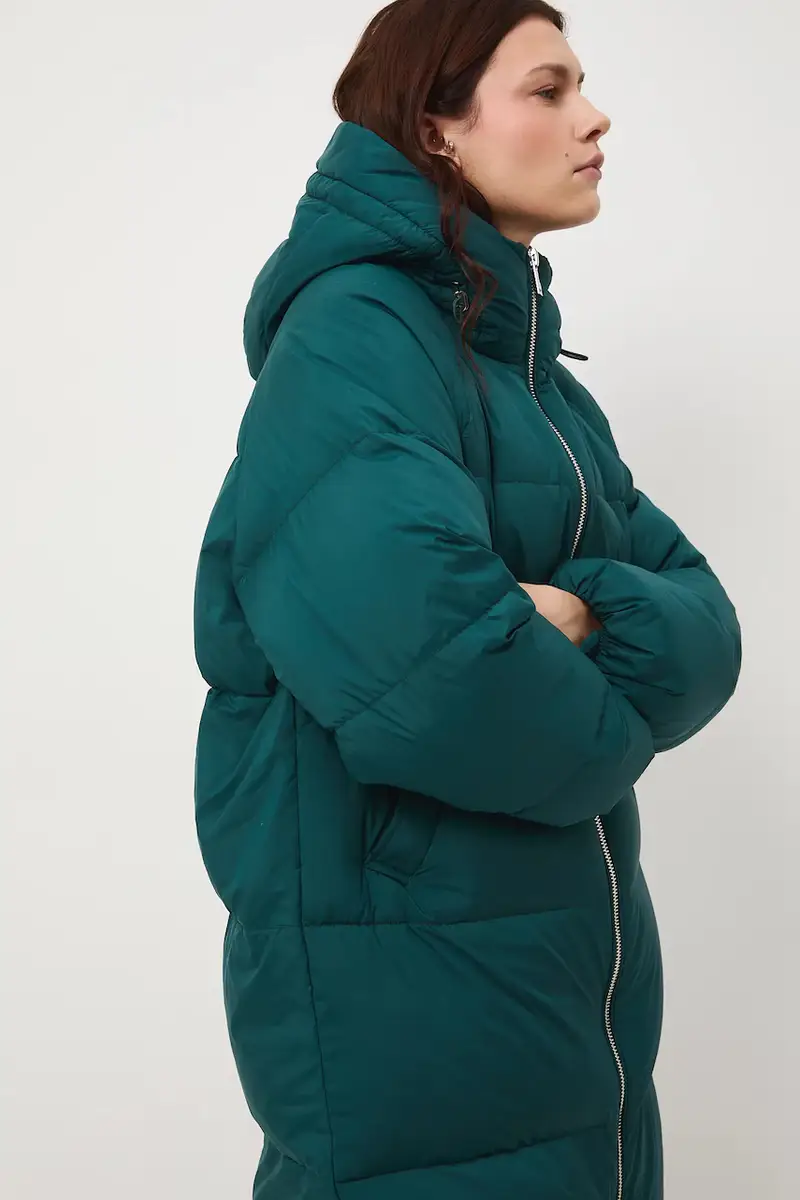 cappoto in piuma-piumino Turchese miniatura 4