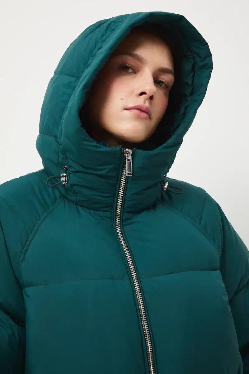 cappoto in piuma-piumino Turchese miniatura 5