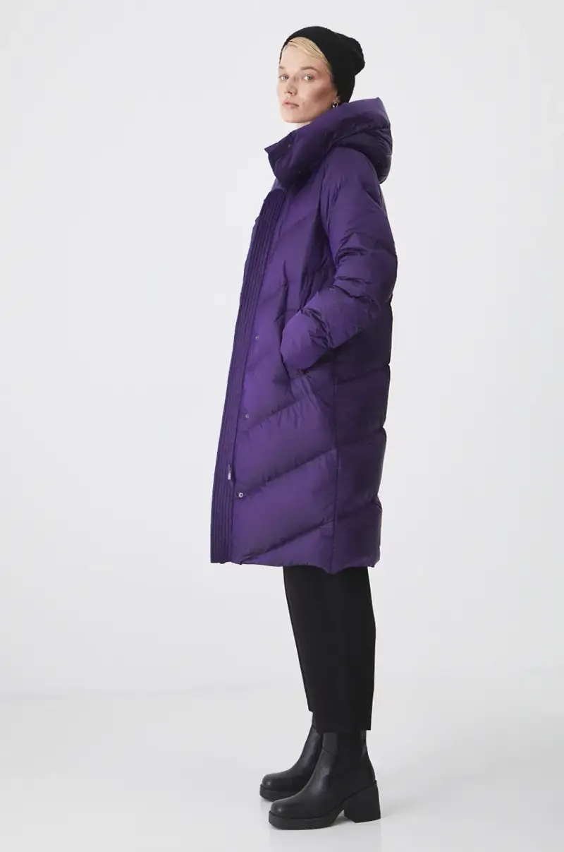 cappoto in piuma-piumino Violetto miniatura 2