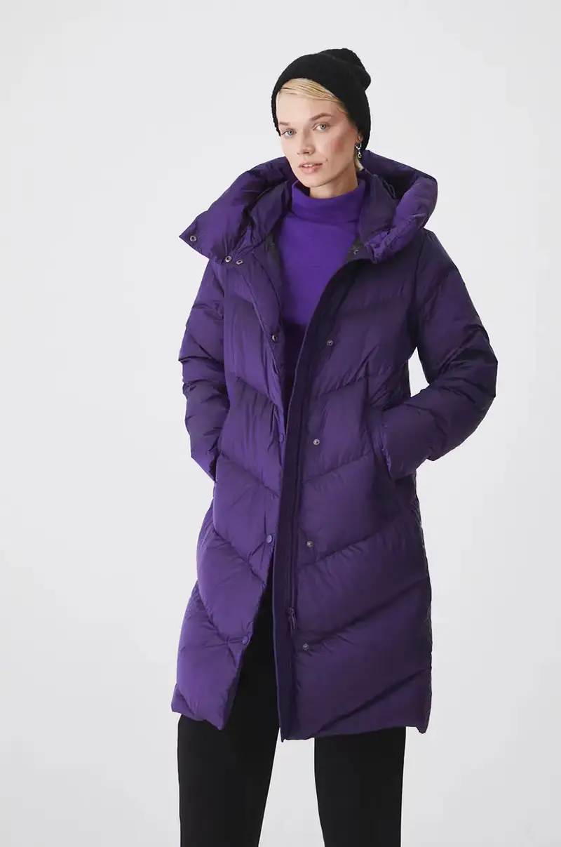 cappoto in piuma-piumino Violetto miniatura 4