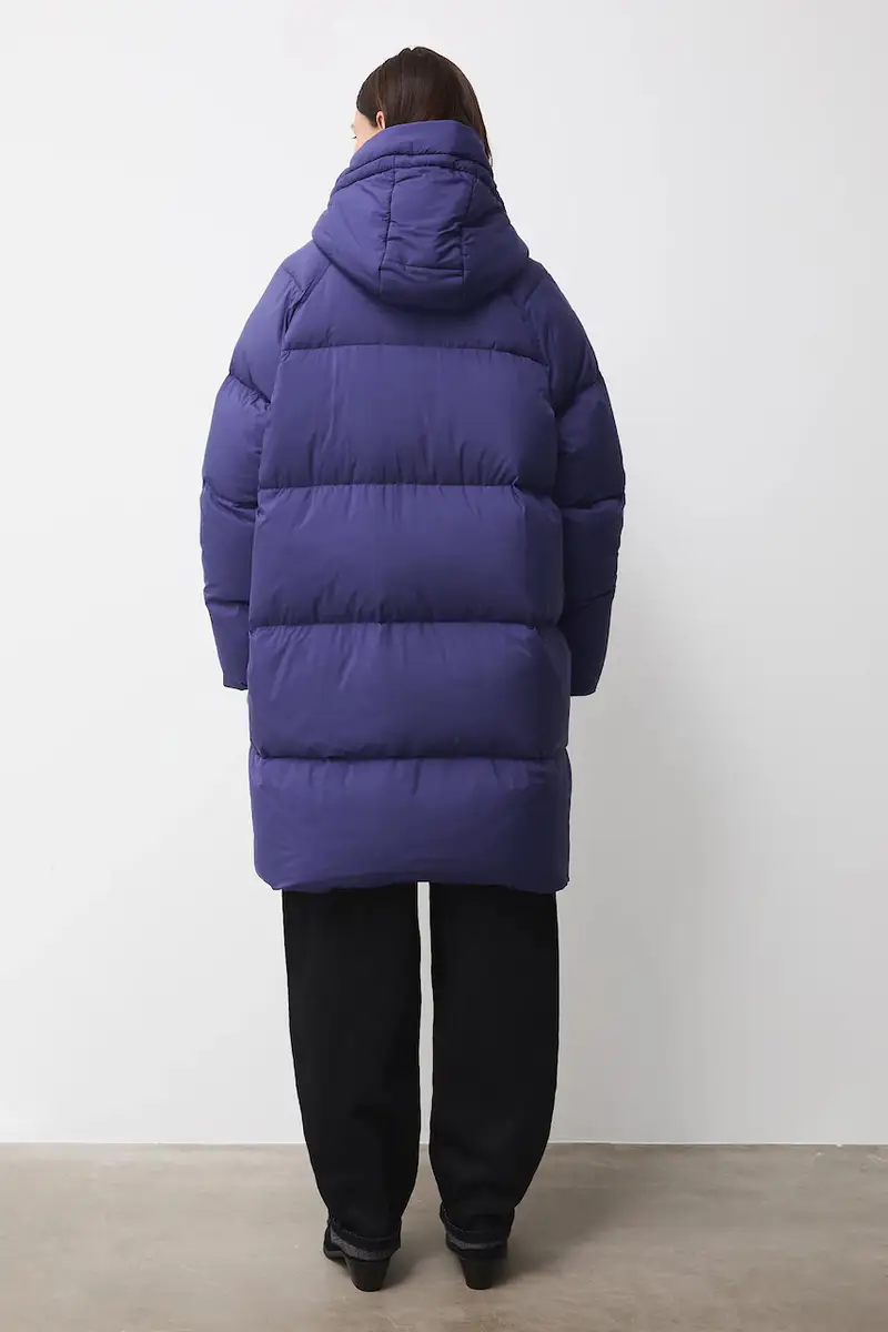 cappoto in piuma-piumino Violetto miniatura 3