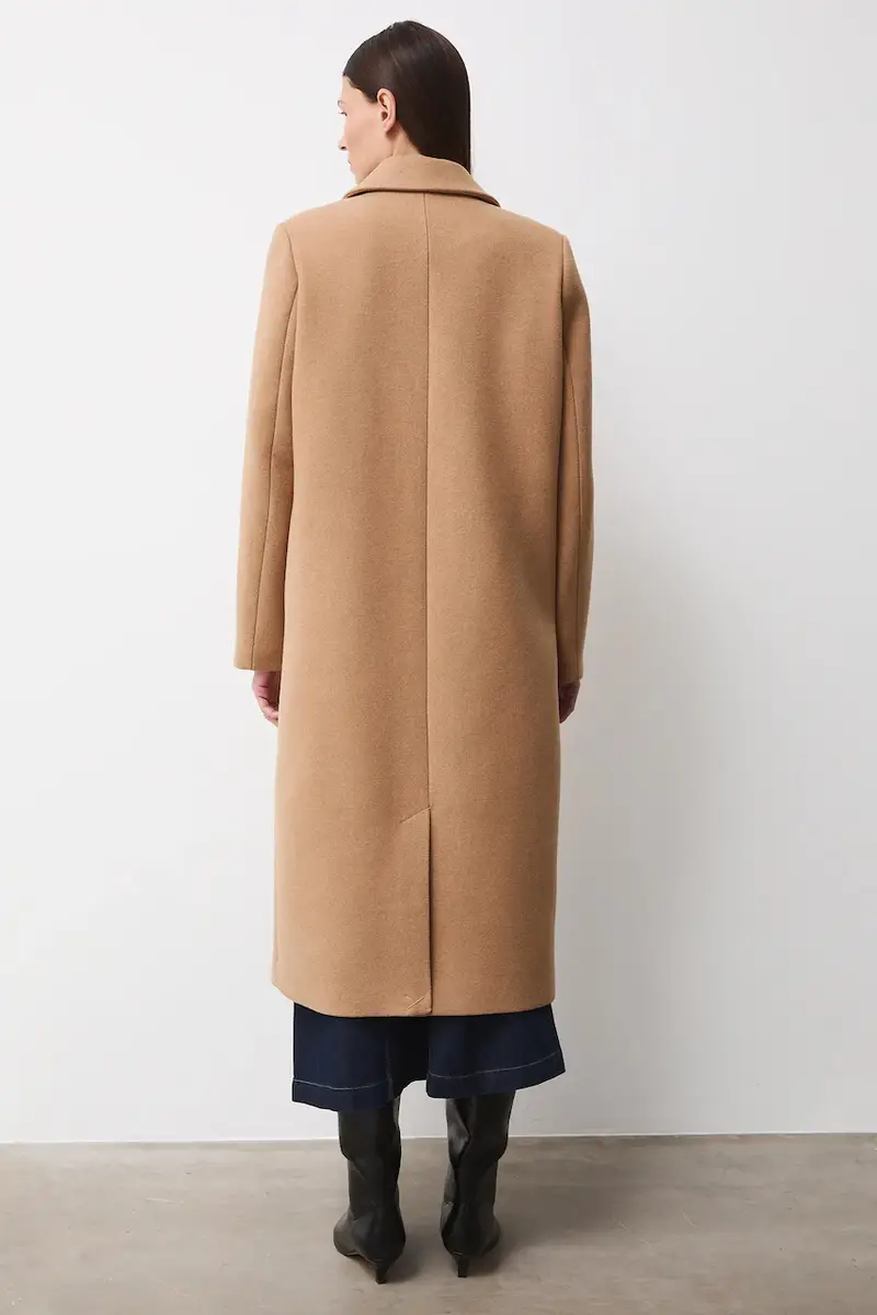 cappotto con aggiunta di lana Beige miniatura 3