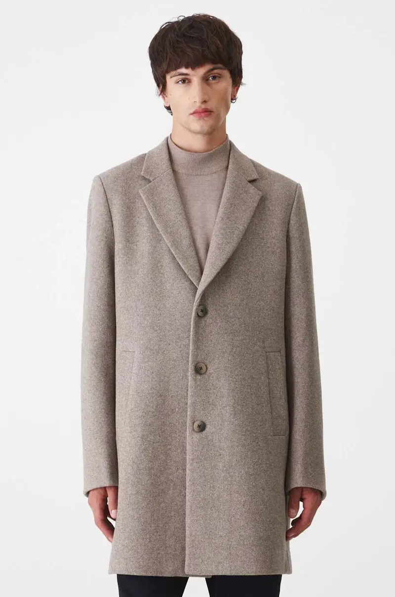 cappotto con aggiunta di lana Beige