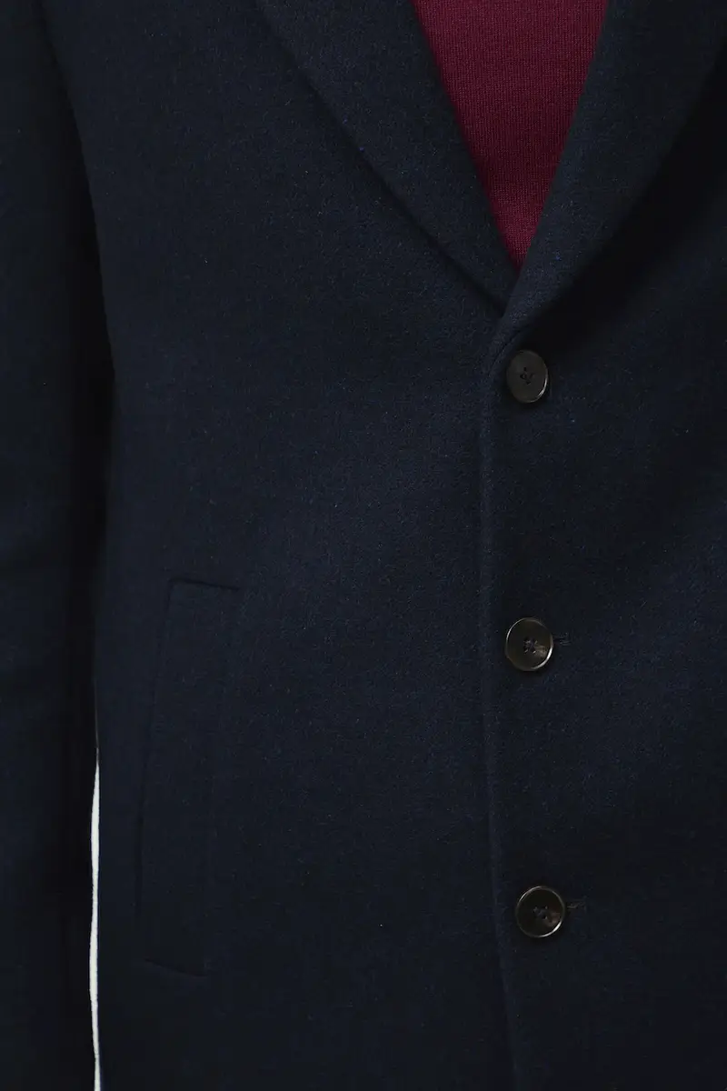 cappotto con aggiunta di lana Blu navy miniatura 5