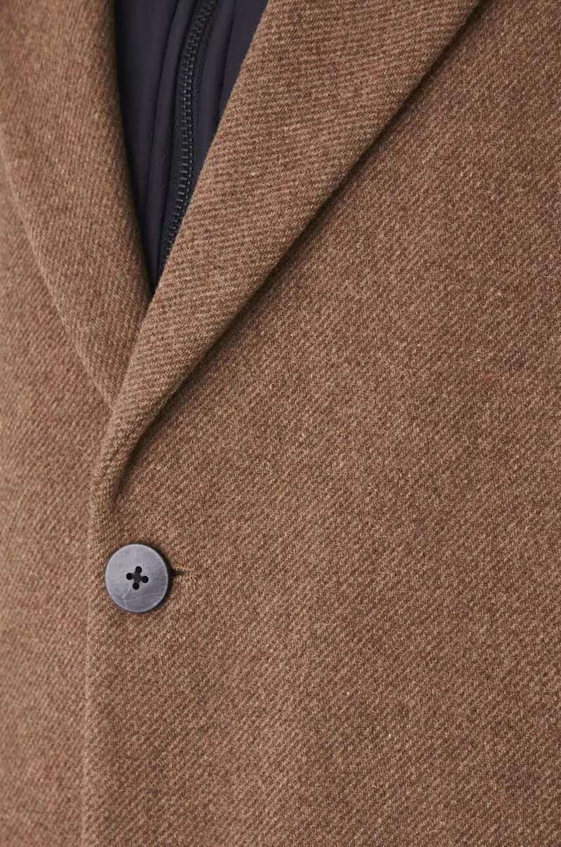 cappotto con aggiunta di lana colore marrone miniatura 5