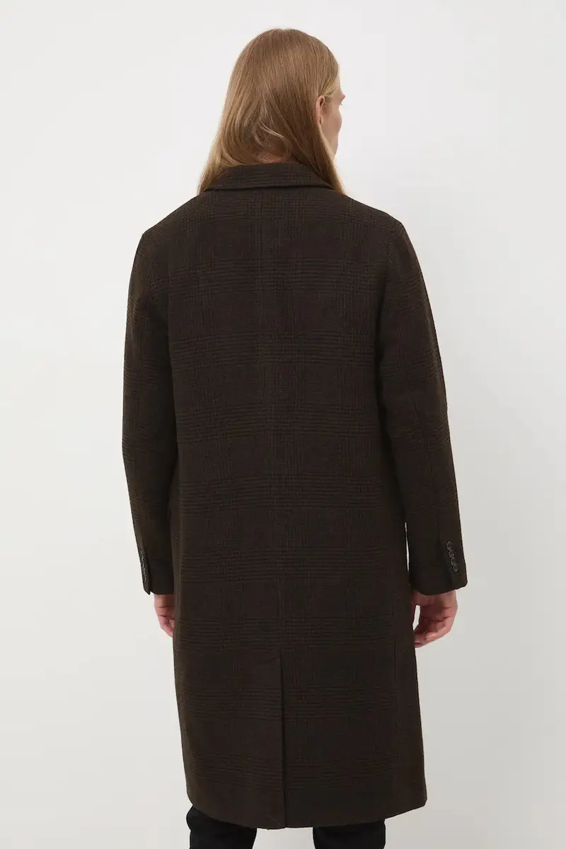 cappotto con aggiunta di lana colore marrone miniatura 3