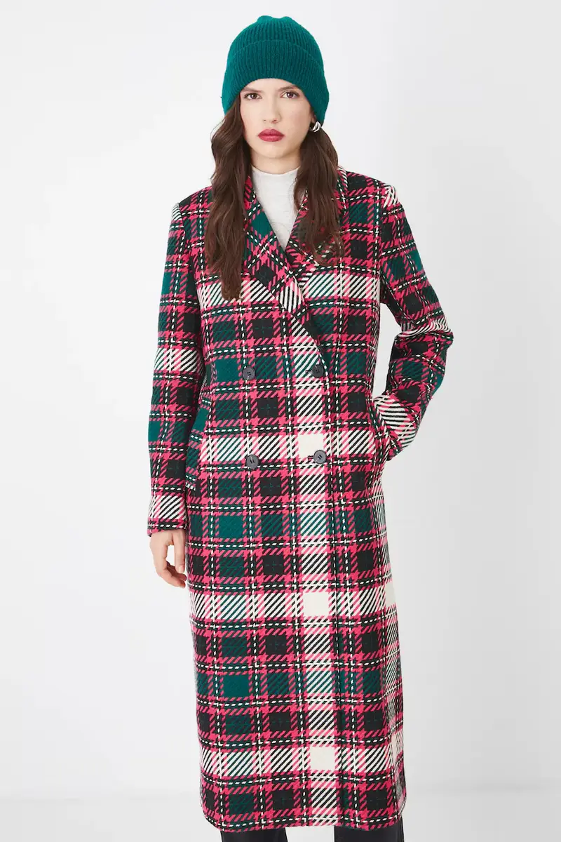 cappotto con aggiunta di lana donna Multicolore miniatura 2