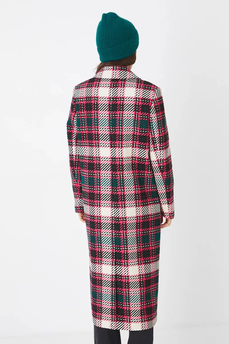 cappotto con aggiunta di lana donna Multicolore miniatura 3