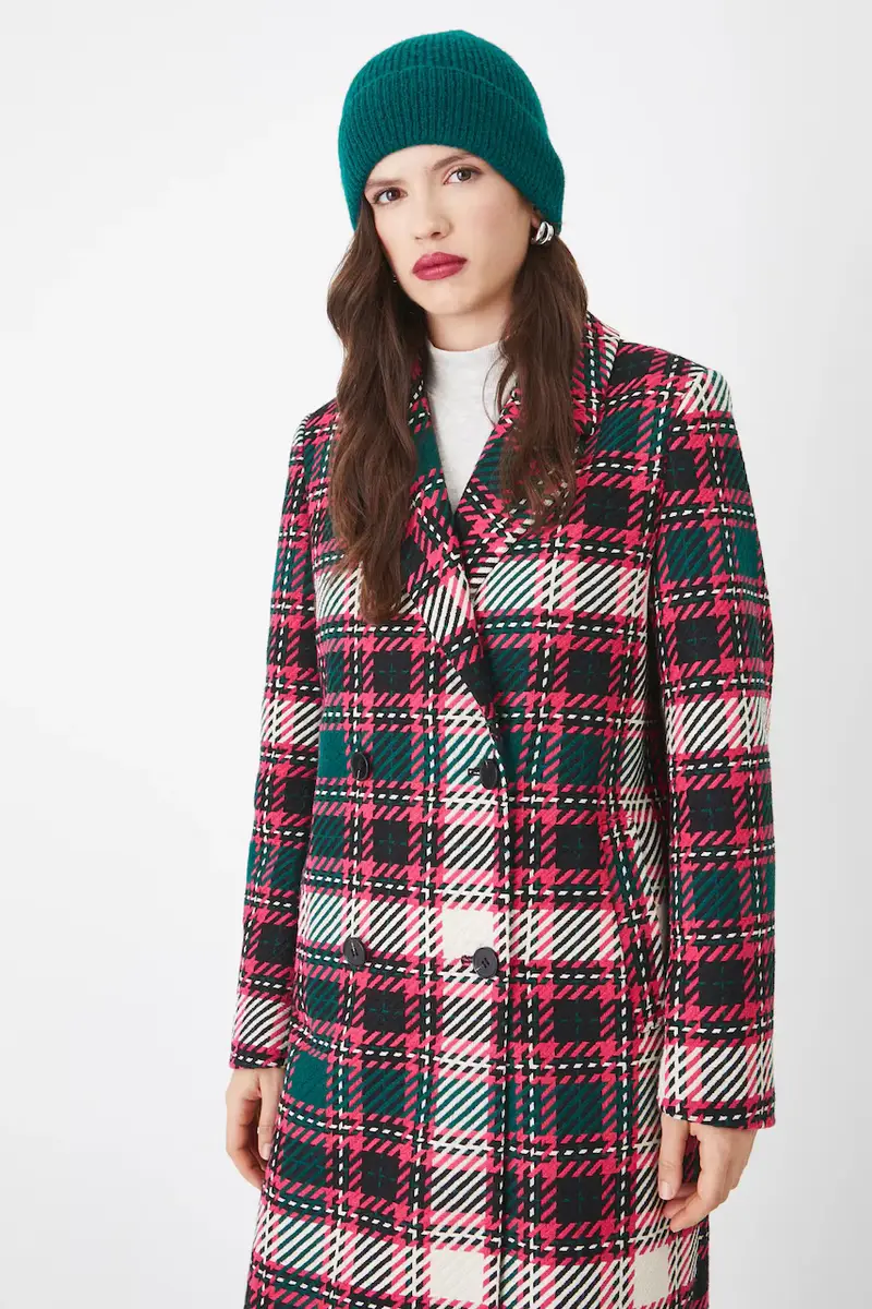 cappotto con aggiunta di lana donna Multicolore miniatura 4