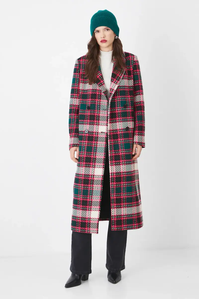 cappotto con aggiunta di lana donna Multicolore