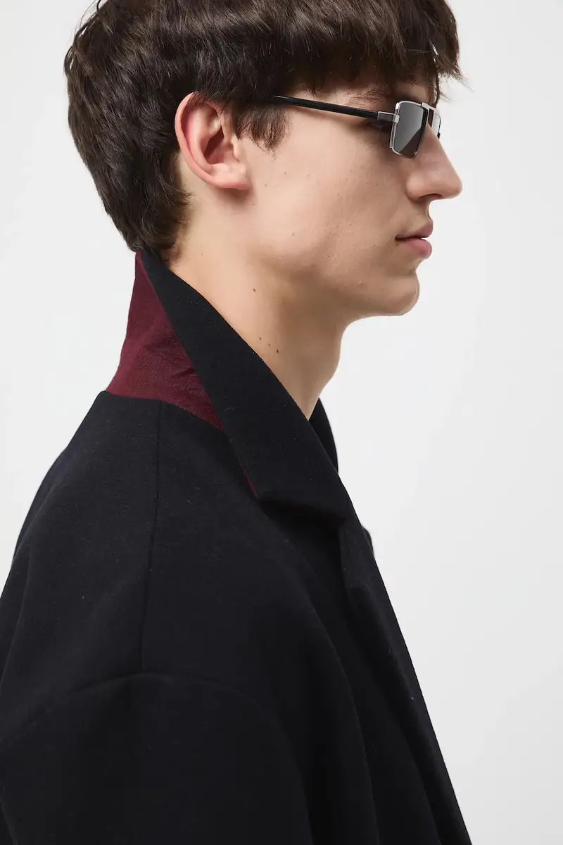 cappotto con aggiunta di lana Nero miniatura 5