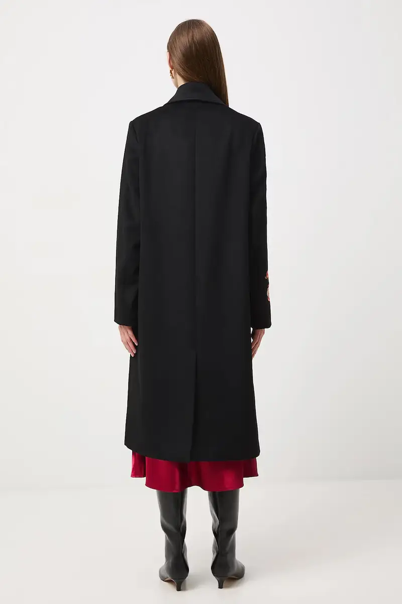 cappotto con aggiunta di lana Nero miniatura 3