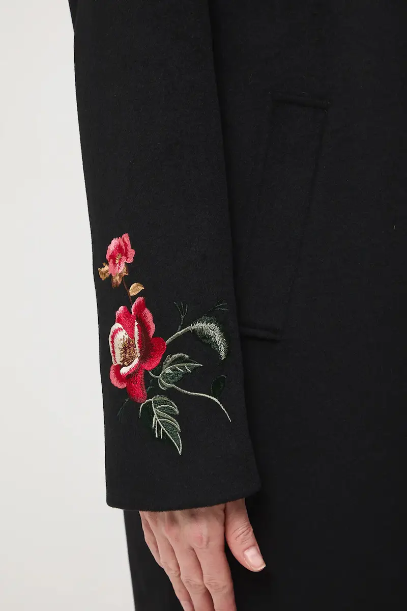 cappotto con aggiunta di lana Nero miniatura 5