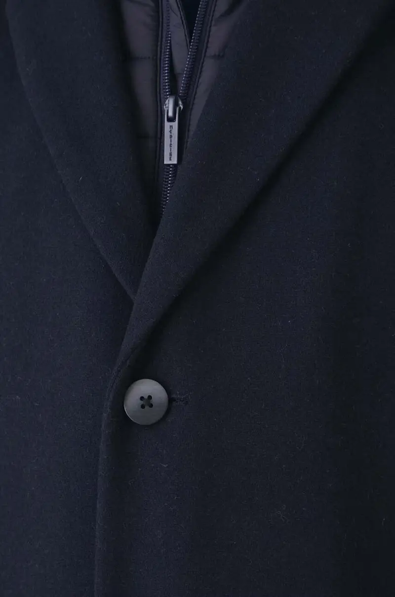 cappotto con aggiunta di lana uomo colore blu navy miniatura 5