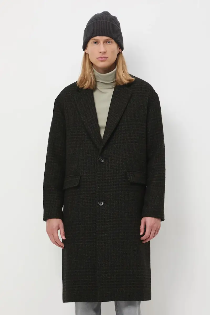 cappotto con aggiunta di lana uomo colore verde miniatura 2