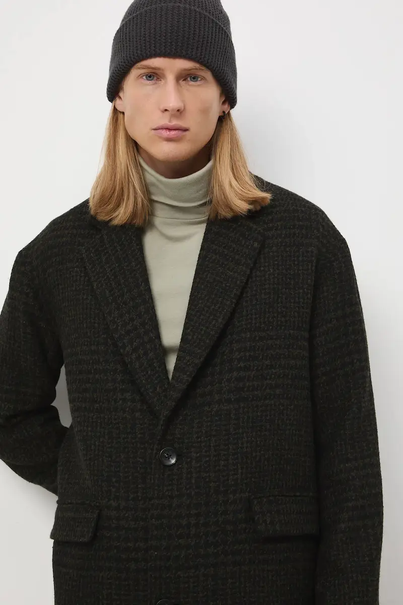 cappotto con aggiunta di lana uomo colore verde miniatura 4