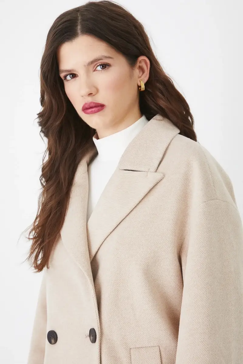 cappotto donna colore beige miniatura 4