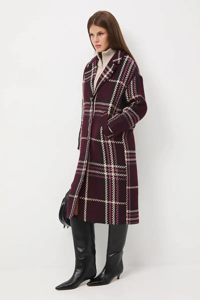 cappotto donna colore granata miniatura 2