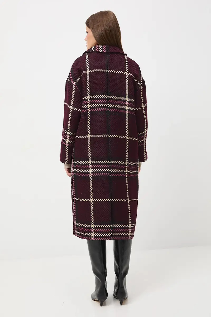 cappotto donna colore granata miniatura 3