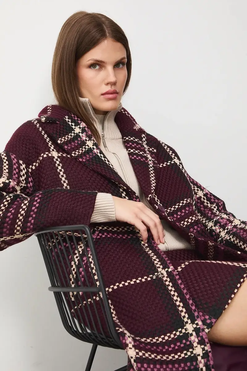 cappotto donna colore granata miniatura 4