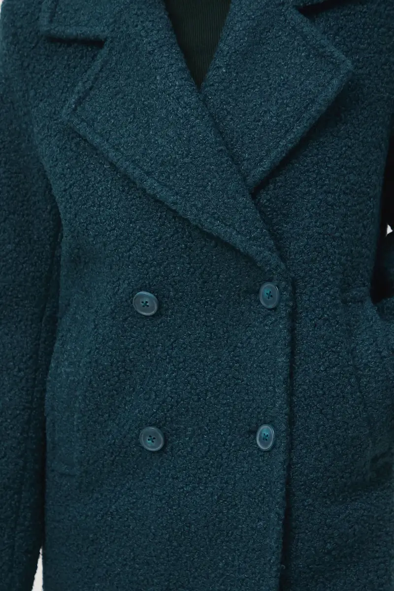 cappotto donna colore turchese miniatura 5