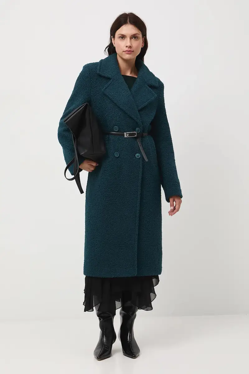 cappotto donna colore turchese