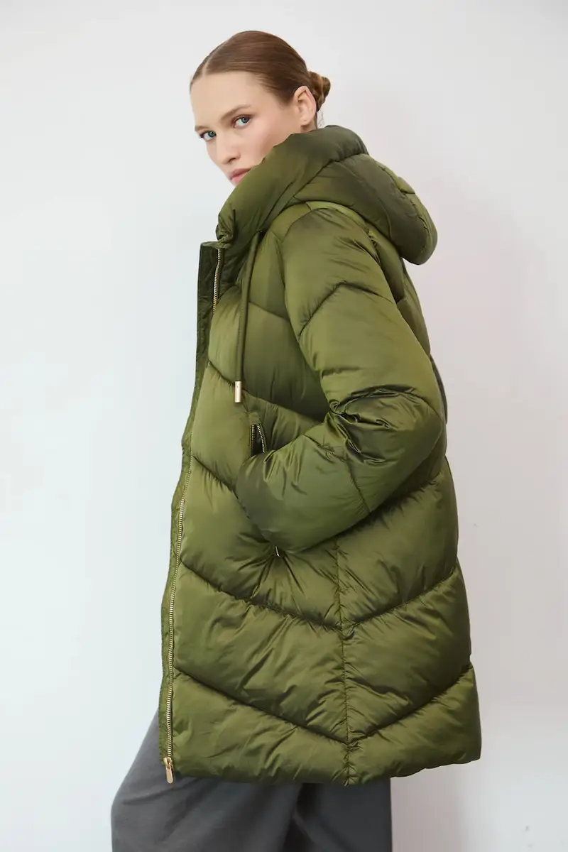 cappotto donna colore verde miniatura 2