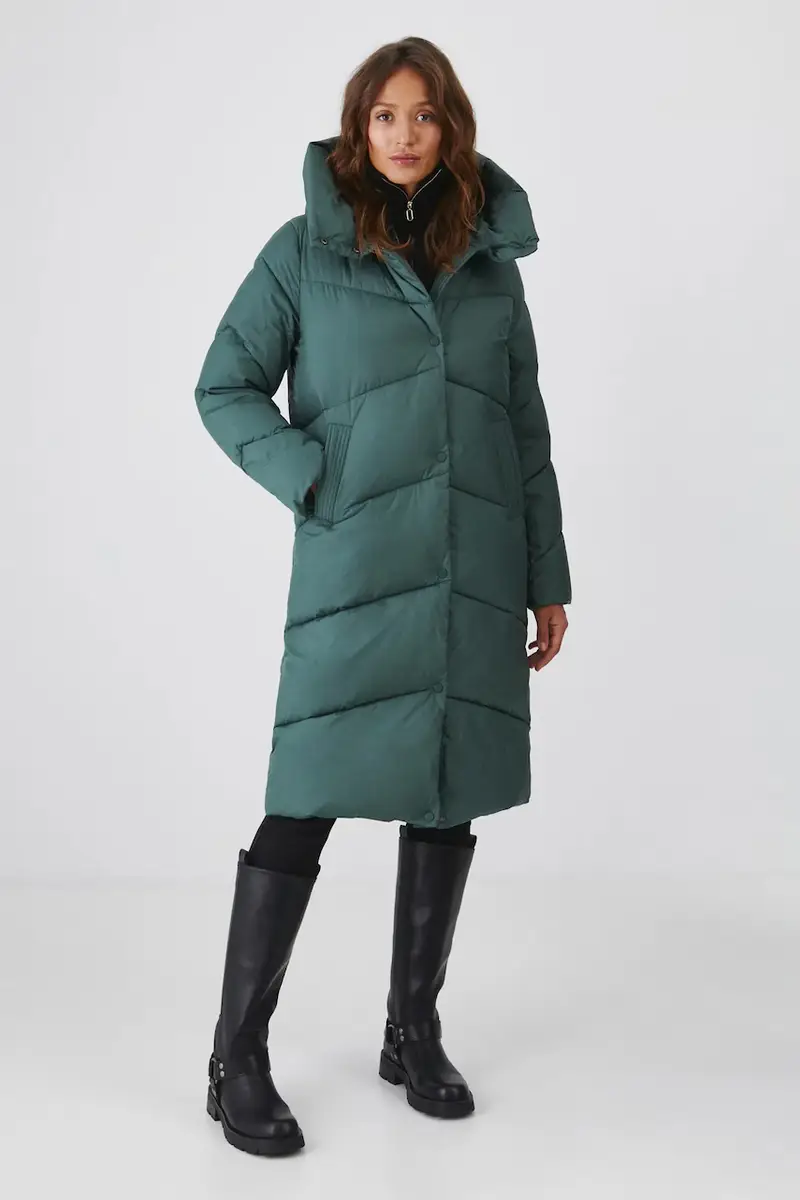 cappotto donna colore verde miniatura 2