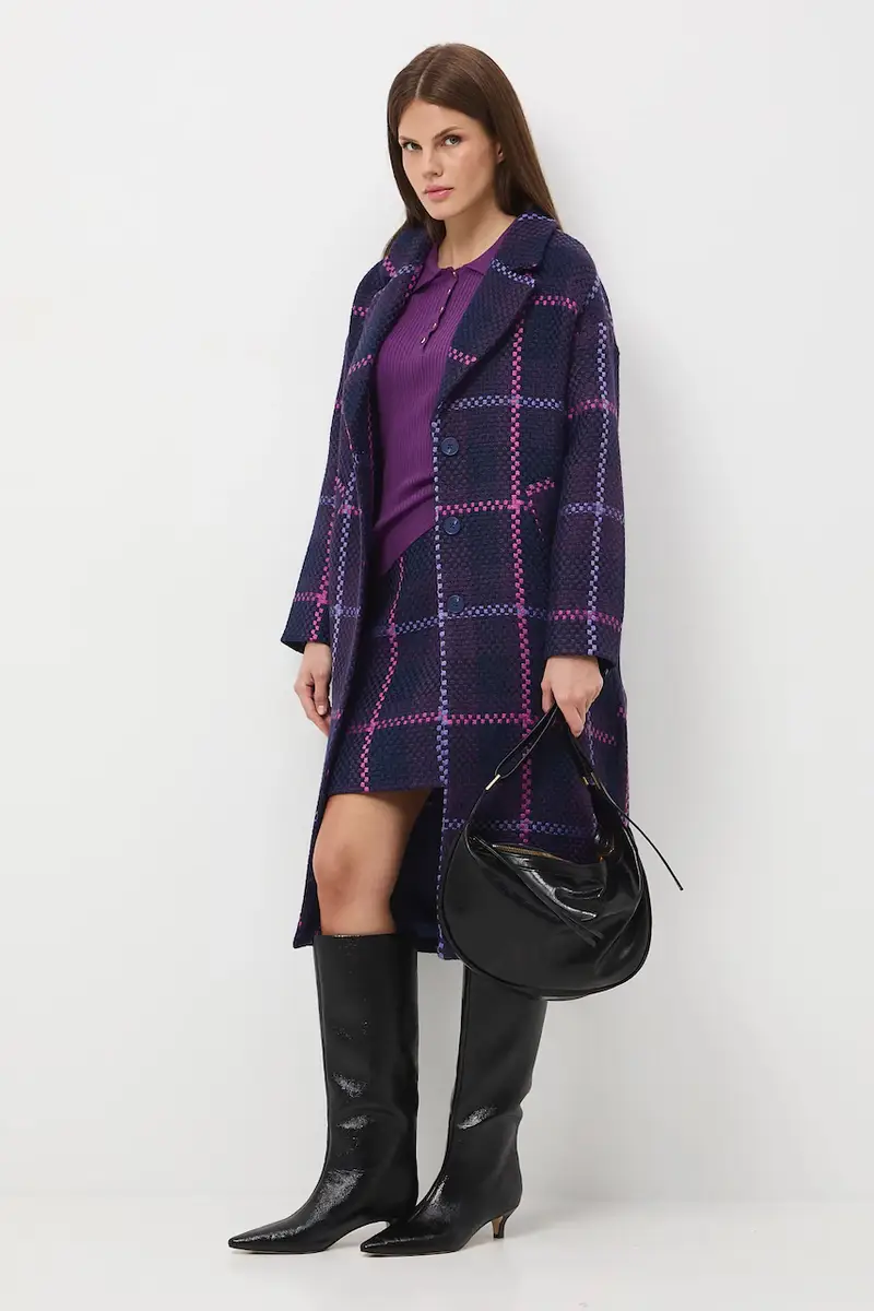 cappotto donna colore violetto miniatura 2