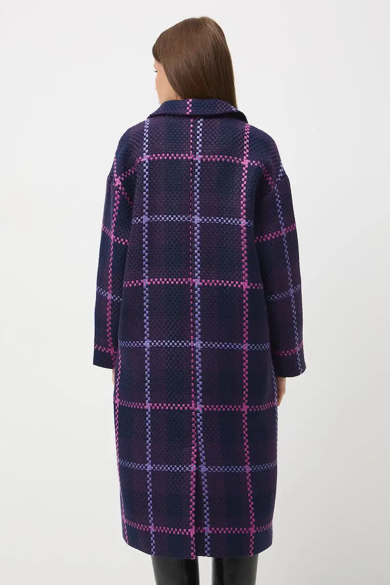 cappotto donna colore violetto miniatura 3