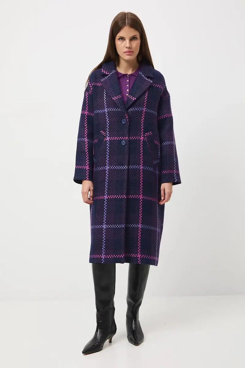 cappotto donna colore violetto miniatura 4