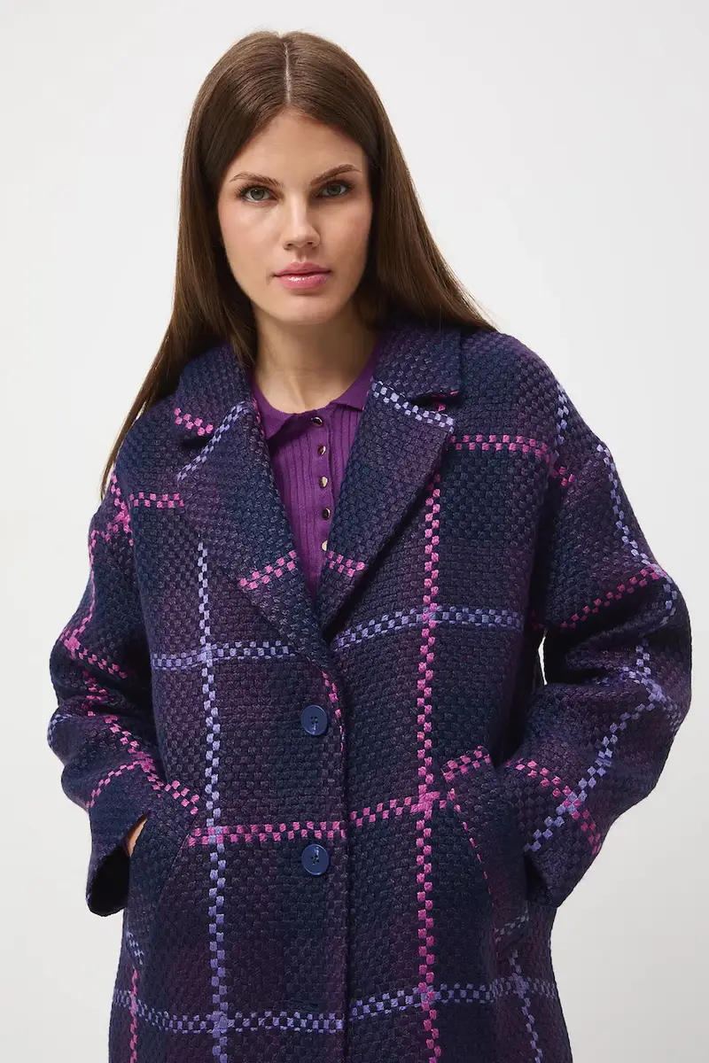 cappotto donna colore violetto miniatura 5