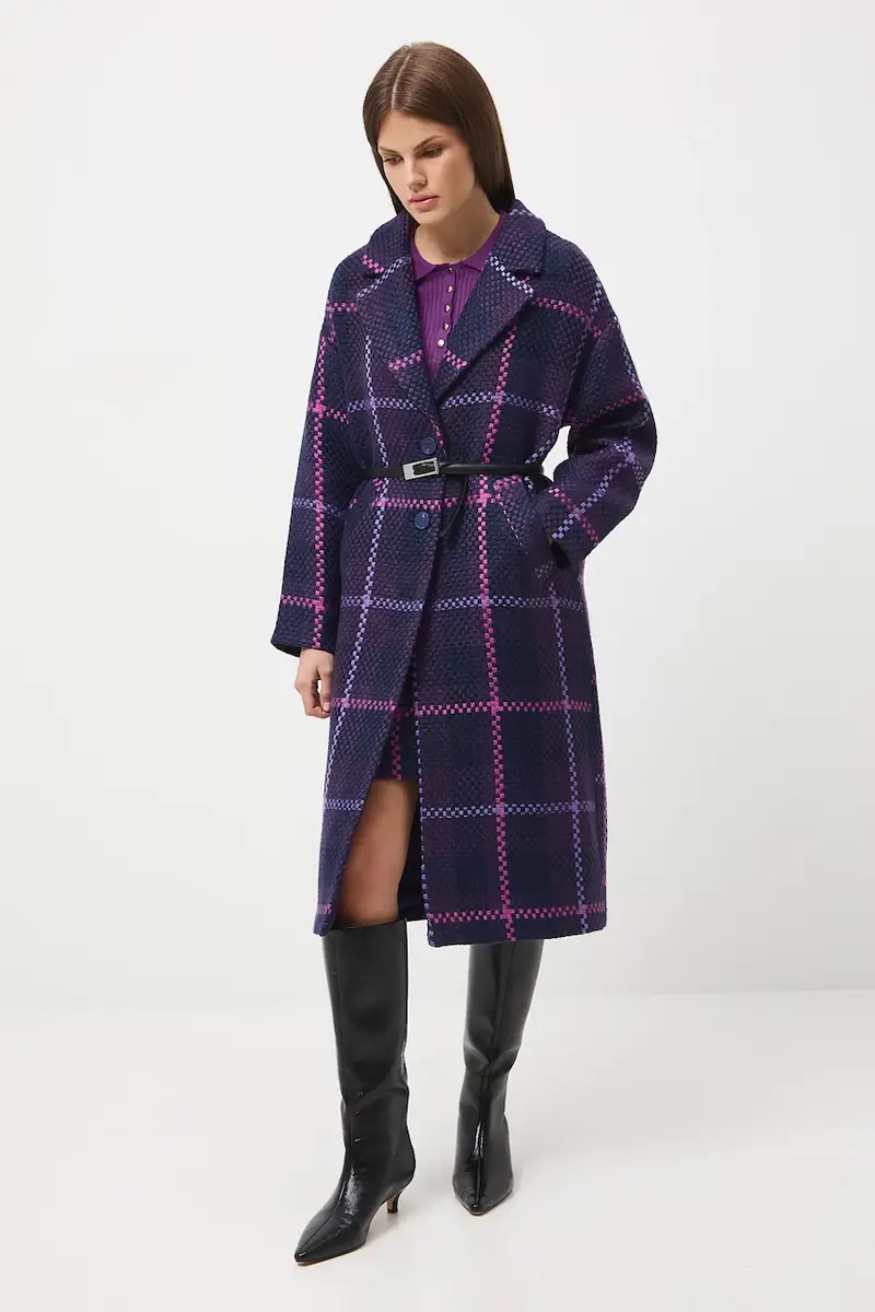 cappotto donna colore violetto