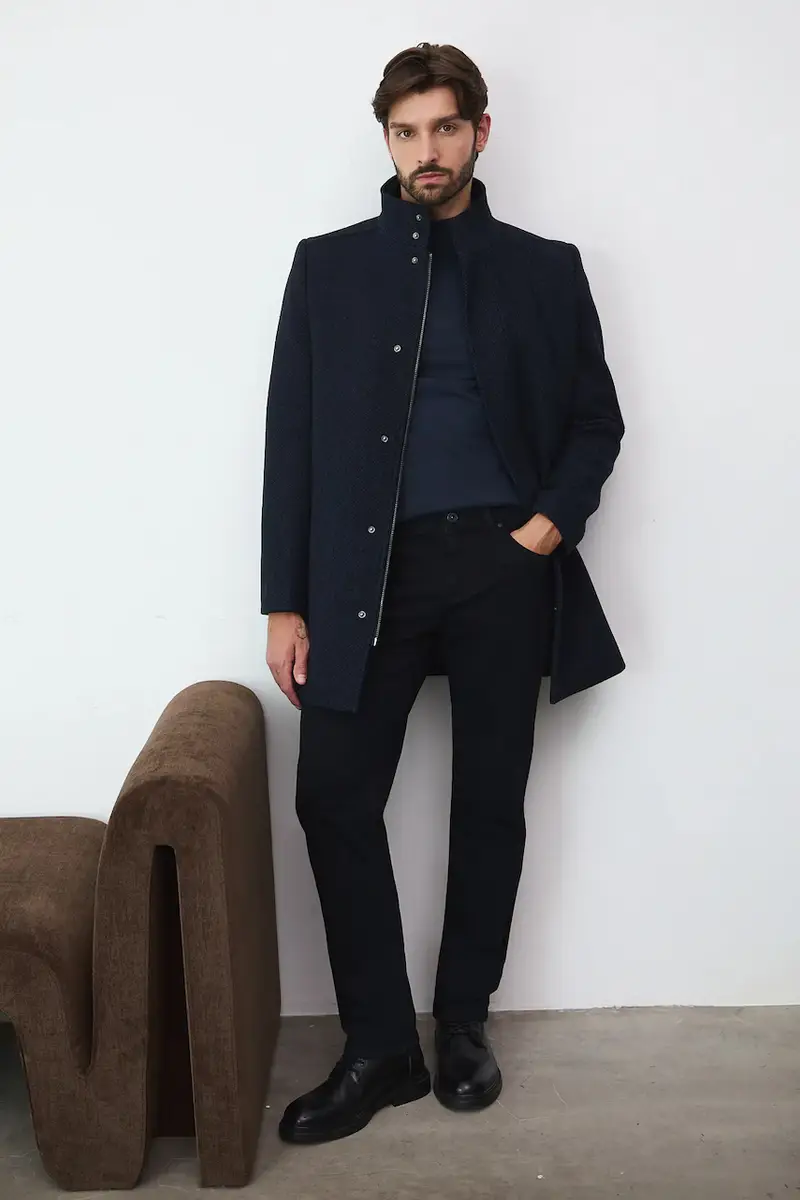 cappotto in lana Blu navy